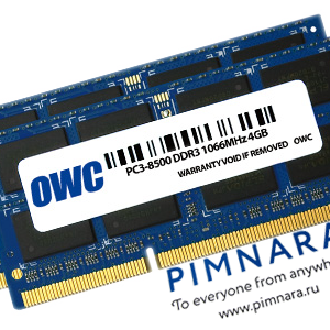 Модуль обновления памяти 8 Гб (2 x 4 Гб) PC8500 DDR3 1066 МГц 204 Pin
