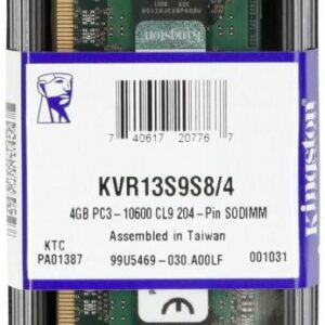 Оперативная память Kingston DDR3 4Gb PC-10600 1333 MHz SO-DIMM (KVR13S9S8/4)
