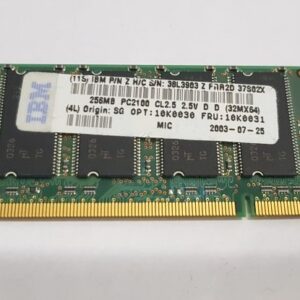 Память IBM 256MB PC2700 DDR-333MHz non-ECC Unbuffered CL2.5 200-Pin SoDimm
