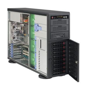 Корпус Supermicro SC743TQ-865/Tower Extended ATX, 7 слотов, 2xUSB2.0, PSU 1 x 865Вт, Черный