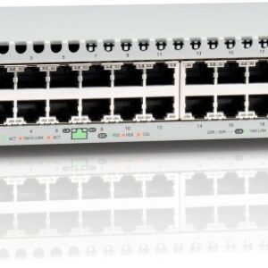 Коммутатор Allied Telesis Gigabit Ethernet Managed switch with 24 Ports 10/100/1000T Mbps, 2 SFP/Copper combo ports, 2 SFP/SFP+ UK Power Cord