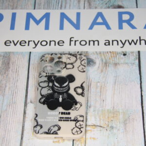 Силиконовый чехол Robot Bear для iphone 13 Pro (белый)