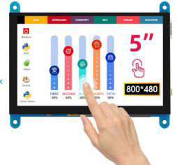 8-дюймовый емкостный сенсорный ЖК-дисплей Elecrow KOSO для Raspberry Pi 5/ ПК / SORT (Raspberry Pi 5 не входит)