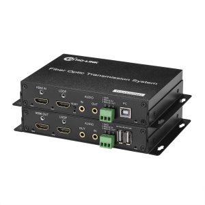 Волоконно-оптический преобразователь Ho-link 1-канальный видеосигнал HDMI 4K60 Гц, 1-канальный двунаправленный RS232, 1-канальный KVM (HL-H20iL-Plus)