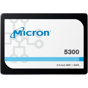 Твердотельный накопитель Micron SSD 5300 MAX, 960GB, 2.5" 7mm, SATA3, 3D TLC, R/W 540/520MB/s, IOPs 95 000/75 000, TBW 8760 (MTFDDAK960TDT-1AW1ZABYY)